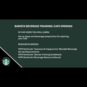 Image linking to the video "Café Opening" training video