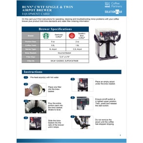 Bunn CWTF Single & Twin Airpot Brewer card thumbnail