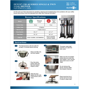 Fetco CBS 60 Series 1.5 Gallon Brewer card thumb