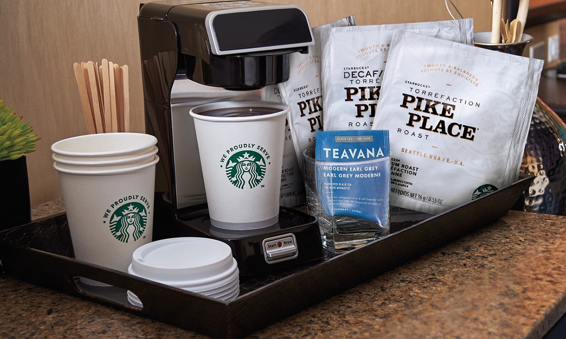 Public Portal Offer a selection of popular, in-room coffee and tea 